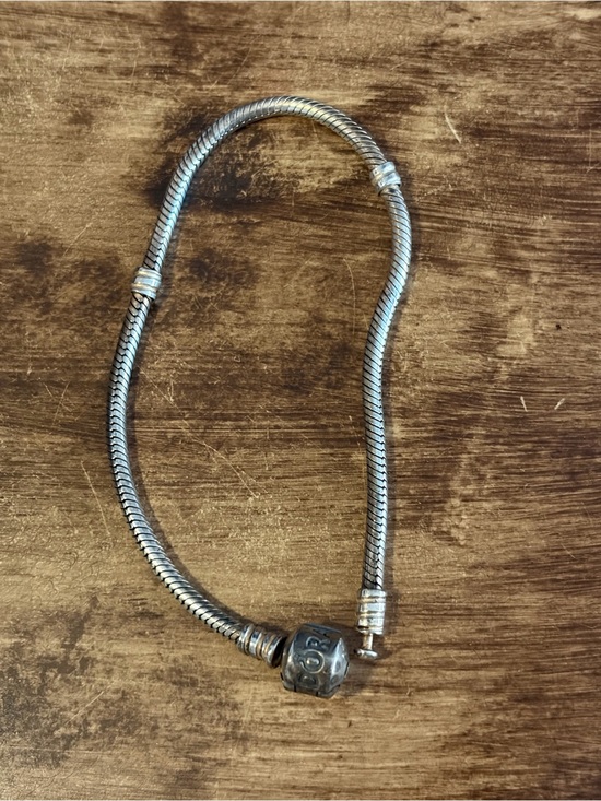 Pandora Jewelry - Pandora Moments sterlingsilver snakechain charm bracelet w/ barrel clasp vintage